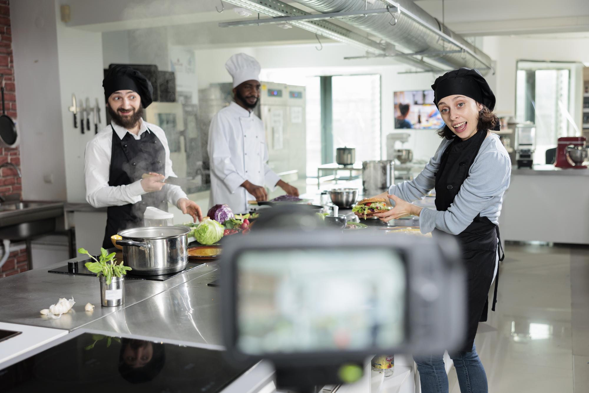 Ambiente di cucina professionale usato per le lezioni